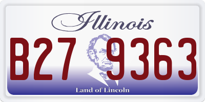 IL license plate B279363