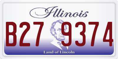 IL license plate B279374