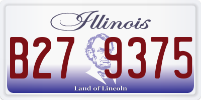 IL license plate B279375