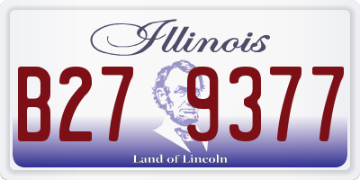 IL license plate B279377