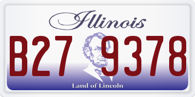 IL license plate B279378