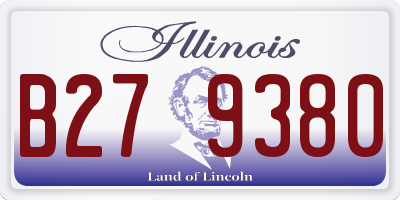 IL license plate B279380