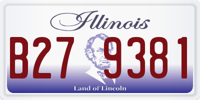IL license plate B279381