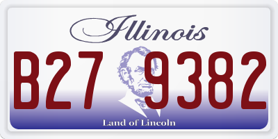IL license plate B279382
