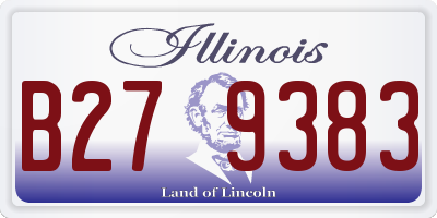 IL license plate B279383