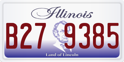 IL license plate B279385
