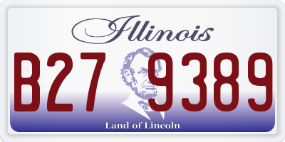 IL license plate B279389