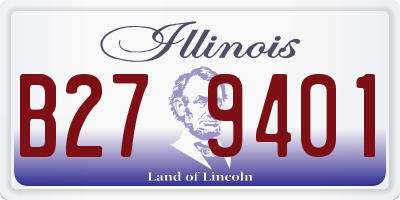 IL license plate B279401