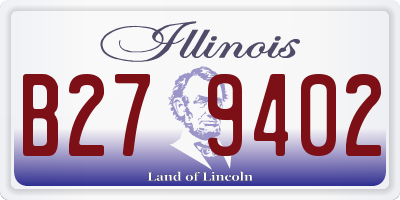 IL license plate B279402