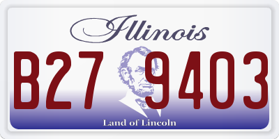 IL license plate B279403