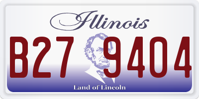 IL license plate B279404