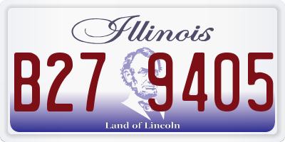IL license plate B279405