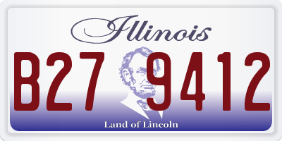IL license plate B279412