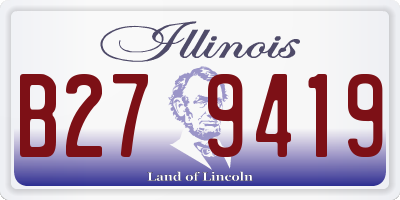 IL license plate B279419
