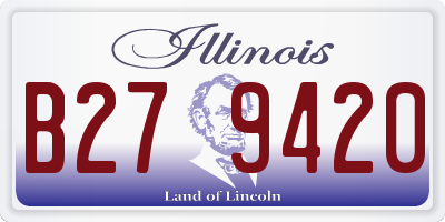 IL license plate B279420