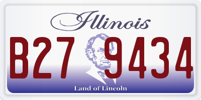 IL license plate B279434