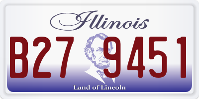 IL license plate B279451