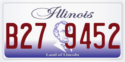 IL license plate B279452