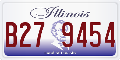 IL license plate B279454