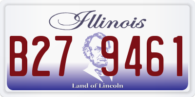 IL license plate B279461