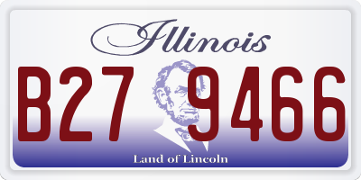 IL license plate B279466