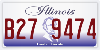 IL license plate B279474