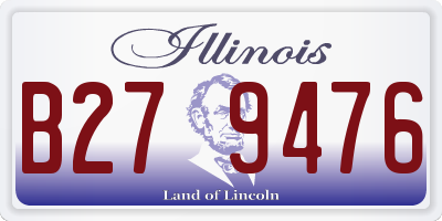 IL license plate B279476