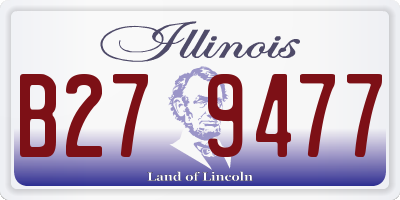 IL license plate B279477