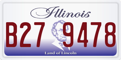 IL license plate B279478