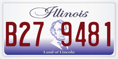 IL license plate B279481