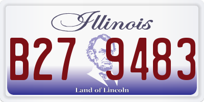 IL license plate B279483