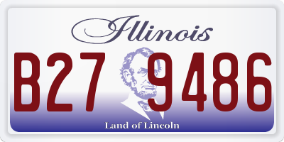 IL license plate B279486