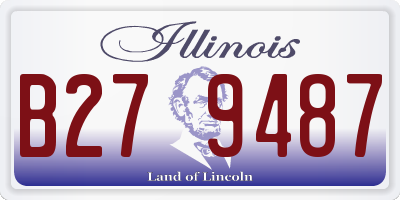IL license plate B279487