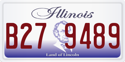 IL license plate B279489