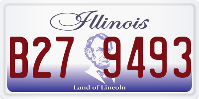 IL license plate B279493