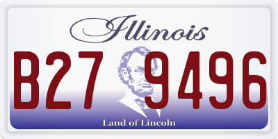 IL license plate B279496