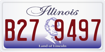 IL license plate B279497
