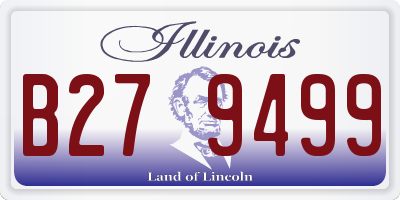 IL license plate B279499