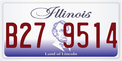 IL license plate B279514