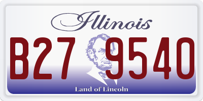 IL license plate B279540