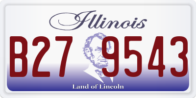 IL license plate B279543