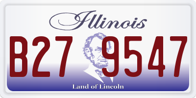 IL license plate B279547