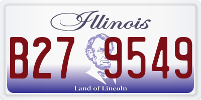 IL license plate B279549