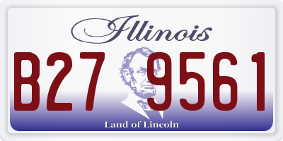 IL license plate B279561