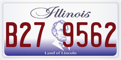 IL license plate B279562