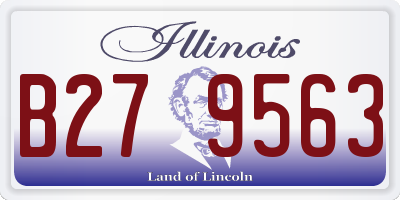 IL license plate B279563