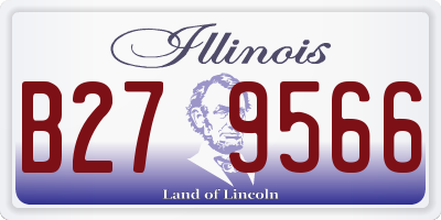 IL license plate B279566