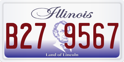IL license plate B279567