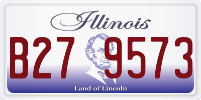 IL license plate B279573