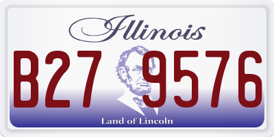 IL license plate B279576